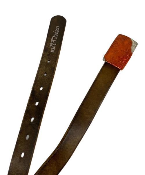 UNDERCOVER（アンダーカバー）UNDERCOVER (アンダーカバー) 赤ラメバックルレザーベルトの古着・服飾アイテム