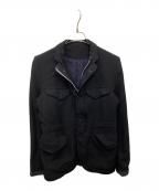 COMME des GARCONS HOMMEコムデギャルソン オム）の古着「縮絨ウールジャケット」｜ブラック