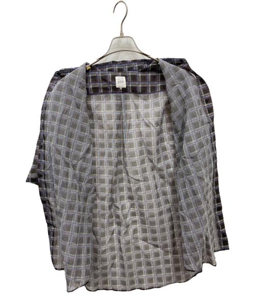 香送迷（マンネンロウ）香送迷 (マンネンロウ) 別注ナイロン メッシュシャツ ブラウン サイズ:2の古着・服飾アイテム