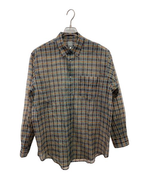 香送迷（マンネンロウ）香送迷 (マンネンロウ) 〈別注〉ナイロン メッシュシャツ ブラウン サイズ:3の古着・服飾アイテム