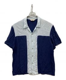 Davinci（ダヴィンチ）の古着「オープンカラーシャツ」｜ブルー