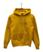 stussyステューシー）の古着「ジップパーカー」｜イエロー