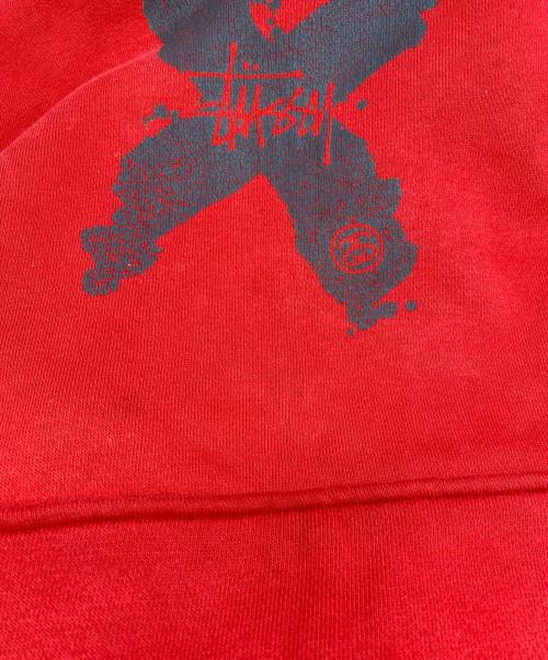 stussy（ステューシー）stussy (ステューシー) 00’s プルオーバーパーカー レッド サイズ:Mの古着・服飾アイテム