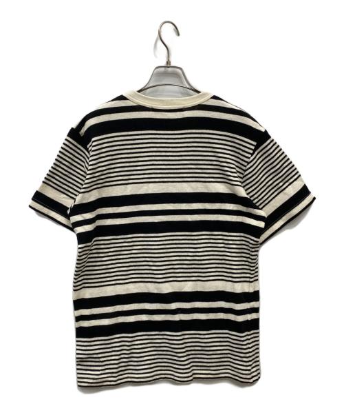 GOODENOUGH IVY（グッドイナフ アイビー）GOODENOUGH IVY (グッドイナフ アイビー) S/Sニットカットソー ホワイト×ブラック サイズ:Mの古着・服飾アイテム