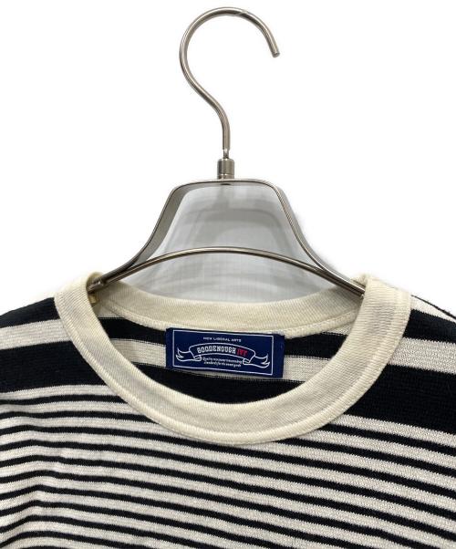 GOODENOUGH IVY（グッドイナフ アイビー）GOODENOUGH IVY (グッドイナフ アイビー) S/Sニットカットソー ホワイト×ブラック サイズ:Mの古着・服飾アイテム