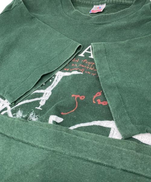 FRUIT OF THE LOOM（フルーツオブザルーム）FRUIT OF THE LOOM (フルーツオブザルーム) 90’sレオナルドダヴィンチTシャツ グリーン サイズ:Lの古着・服飾アイテム