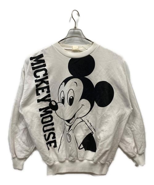 DISNEY（ディズニー）DISNEY (ディズニー) 80’sビッグプリントスウェット ホワイト サイズ:Lの古着・服飾アイテム