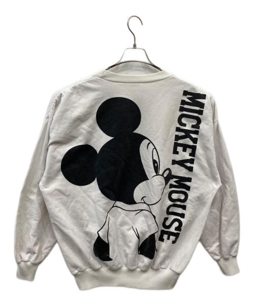 DISNEY（ディズニー）DISNEY (ディズニー) 80’sビッグプリントスウェット ホワイト サイズ:Lの古着・服飾アイテム