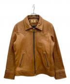 NISHIKI錦）の古着「エンボスレザージャケット」｜ブラウン