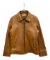 nishiki（錦）の古着「エンボスレザージャケット」｜ブラウン