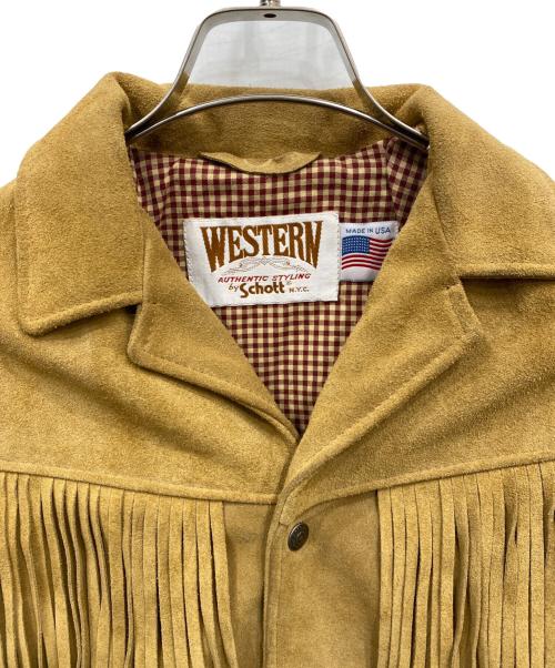 Schott（ショット）Schott (ショット) ウエスタンスエードジャケット ベージュ サイズ:不明の古着・服飾アイテム