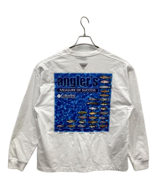 Columbia（コロンビア）Columbia (コロンビア) BEAMS (ビームス) Angler's Success 別注ロングスリーブTシャツ ホワイト サイズ:XSの古着・服飾アイテム