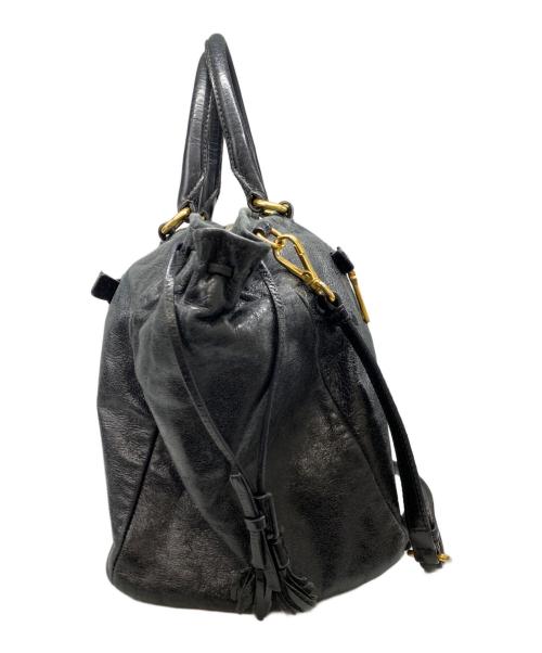 PRADA（プラダ）PRADA (プラダ) 2WAYハンドバッグ ブラックの古着・服飾アイテム