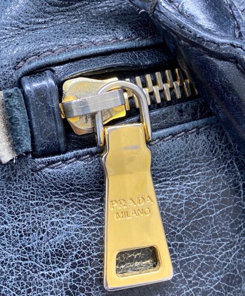 PRADA（プラダ）PRADA (プラダ) 2WAYハンドバッグ ブラックの古着・服飾アイテム