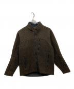 Needles sportswearニードルズスポーツウェア）の古着「ヘリンボーンジップアップジャケット」｜ブラウン