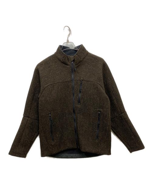 Needles sportswear（ニードルズスポーツウェア）Needles Sportswear (ニードルズスポーツウェア) ヘリンボーンジップアップジャケット ブラウン サイズ:Mの古着・服飾アイテム