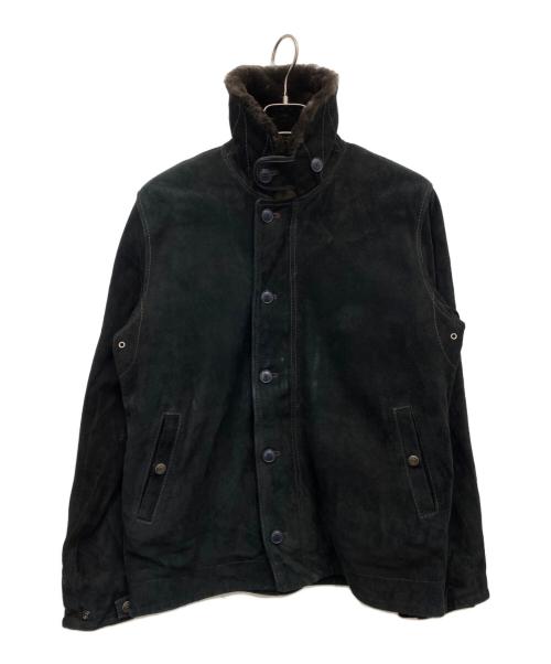 Schott（ショット）Schott (ショット) スウェードN-1ジャケット ブラック サイズ:Lの古着・服飾アイテム
