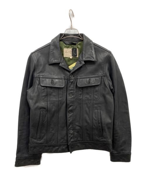 AVIREX（アヴィレックス）AVIREX (アヴィレックス) レザートラッカージャケット ブラック サイズ:Ｌの古着・服飾アイテム