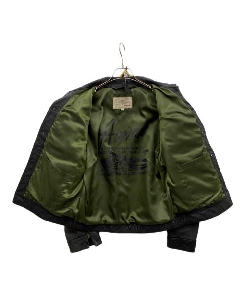 AVIREX（アヴィレックス）AVIREX (アヴィレックス) レザートラッカージャケット ブラック サイズ:Ｌの古着・服飾アイテム