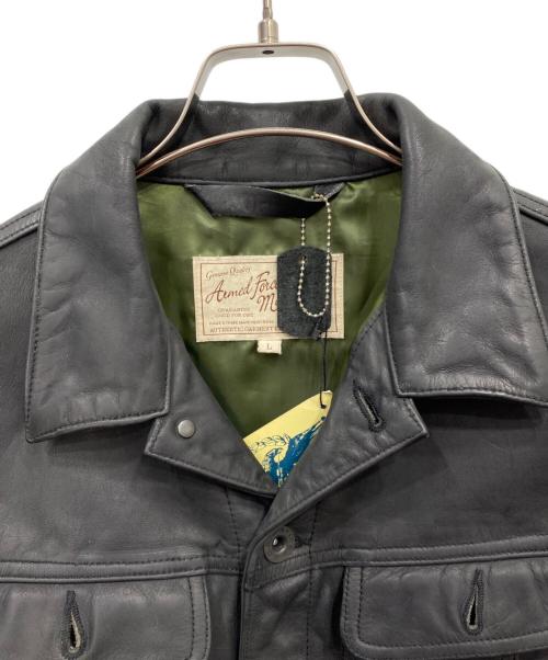 AVIREX（アヴィレックス）AVIREX (アヴィレックス) レザートラッカージャケット ブラック サイズ:Ｌの古着・服飾アイテム