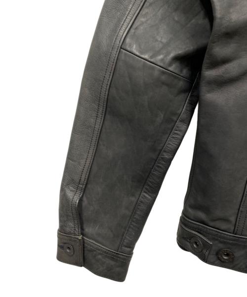 AVIREX（アヴィレックス）AVIREX (アヴィレックス) レザートラッカージャケット ブラック サイズ:Ｌの古着・服飾アイテム