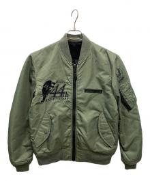 AVIREX（アヴィレックス）の古着「リバーシブルMA-1ジャケット」｜オリーブ