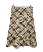 BURBERRY LONDONバーバリーロンドン）の古着「ノバチェックスカート」｜ベージュ