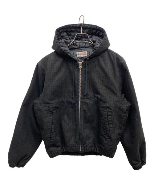 stussy（ステューシー）stussy (ステューシー) WORK JACKET CANVAS NEEDLE PUNCH ブラック サイズ:Sの古着・服飾アイテム