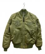 ALPHAアルファ）の古着「MA-1ジャケット」｜カーキ