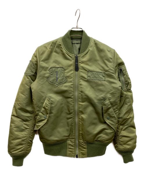 ALPHA（アルファ）ALPHA (アルファ) MA-1ジャケット カーキ サイズ:Mの古着・服飾アイテム