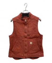 CarHartt（カーハート）の古着「90’sダック地モックネックボアライナーベスト」｜レッド