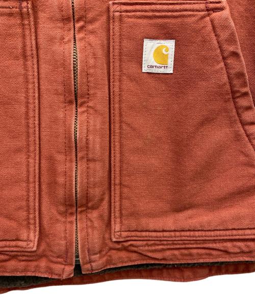 CarHartt（カーハート）CarHartt (カーハート) 90’sダック地モックネックボアライナーベスト レッド サイズ:Sの古着・服飾アイテム