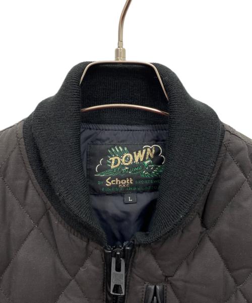 Schott（ショット）Schott (ショット) キルティングジャケット ブラック サイズ:Lの古着・服飾アイテム