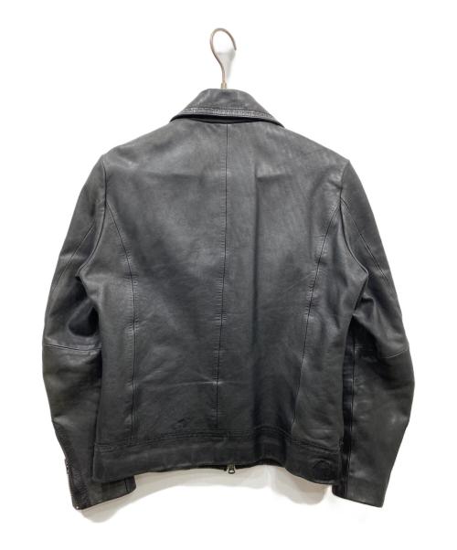 nano・universe（ナノ・ユニバース）nano・universe (ナノ・ユニバース) レザージャケット ブラック サイズ:Sの古着・服飾アイテム