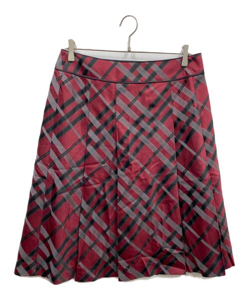 BURBERRY LONDON（バーバリーロンドン）BURBERRY LONDON (バーバリーロンドン) チェックスカート レッド サイズ:46の古着・服飾アイテム