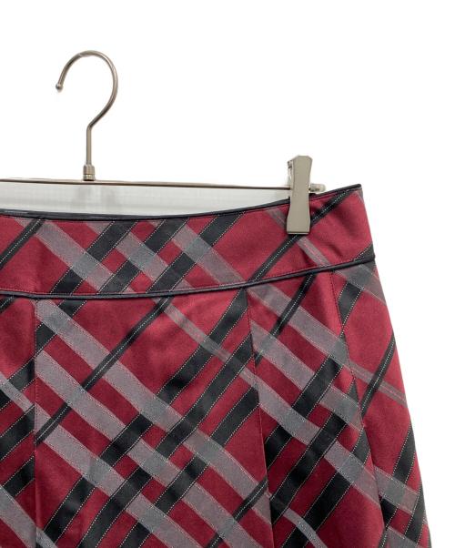 BURBERRY LONDON（バーバリーロンドン）BURBERRY LONDON (バーバリーロンドン) チェックスカート レッド サイズ:46の古着・服飾アイテム