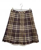 BURBERRY LONDONバーバリーロンドン）の古着「ナイロンスカート」｜ブラウン
