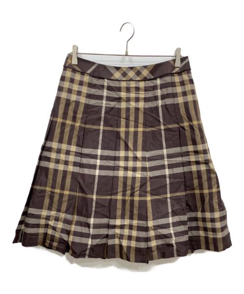 BURBERRY LONDON（バーバリーロンドン）BURBERRY LONDON (バーバリーロンドン) ナイロンスカート ブラウン サイズ:44の古着・服飾アイテム