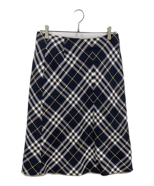 BURBERRY LONDON（バーバリーロンドン）BURBERRY LONDON (バーバリーロンドン) キュプラスカート ネイビー サイズ:13の古着・服飾アイテム