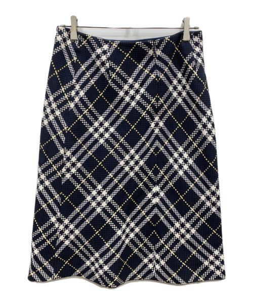 BURBERRY LONDON（バーバリーロンドン）BURBERRY LONDON (バーバリーロンドン) キュプラスカート ネイビー サイズ:13の古着・服飾アイテム