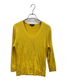 BURBERRY LONDON（バーバリーロンドン）の古着「カシミヤ混ニット」｜イエロー