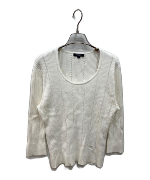 BURBERRY LONDON（バーバリーロンドン）BURBERRY LONDON (バーバリーロンドン) クルーネックニット ホワイト サイズ:5の古着・服飾アイテム