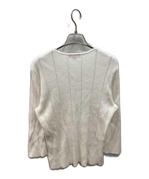 BURBERRY LONDON（バーバリーロンドン）BURBERRY LONDON (バーバリーロンドン) クルーネックニット ホワイト サイズ:5の古着・服飾アイテム