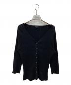 BURBERRY LONDONバーバリーロンドン）の古着「クルーネックカーディガン」｜ブラック