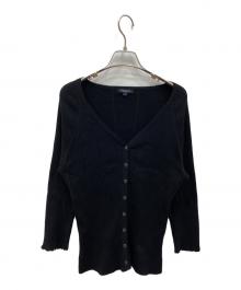 BURBERRY LONDON（バーバリーロンドン）の古着「クルーネックカーディガン」｜ブラック