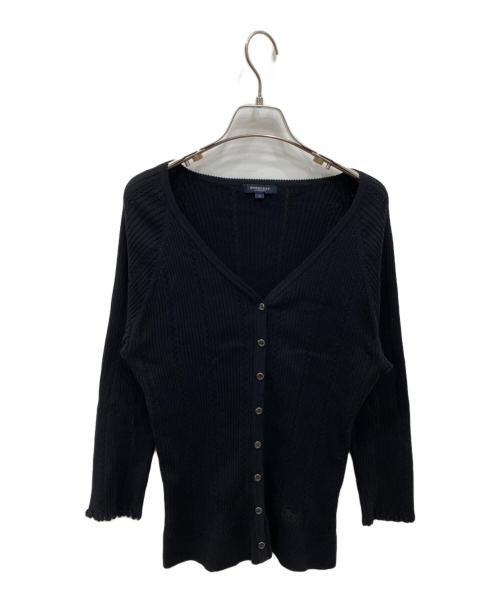 BURBERRY LONDON（バーバリーロンドン）BURBERRY LONDON (バーバリーロンドン) クルーネックカーディガン ブラック サイズ:4の古着・服飾アイテム