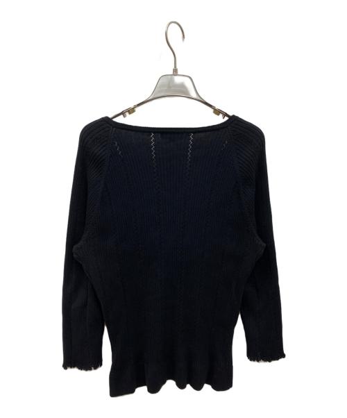 BURBERRY LONDON（バーバリーロンドン）BURBERRY LONDON (バーバリーロンドン) クルーネックカーディガン ブラック サイズ:4の古着・服飾アイテム