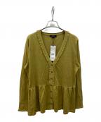 BURBERRY LONDONバーバリーロンドン）の古着「リネン混カーディガン」｜イエロー
