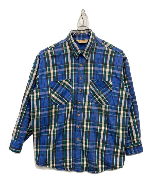 big mac（ビッグマック）BIG MAC (ビッグマック) 80sチェックネルシャツ ブルー サイズ:XLの古着・服飾アイテム