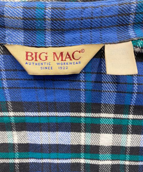 big mac（ビッグマック）BIG MAC (ビッグマック) 80sチェックネルシャツ ブルー サイズ:XLの古着・服飾アイテム
